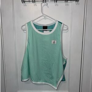 New Jordan Women's Jersey Mesh Logo Asymmetric Tank size 1X